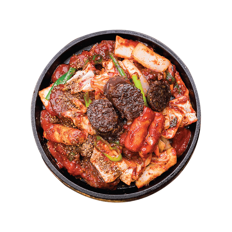 Black Sausage w/ Rice Cakes & Veggies