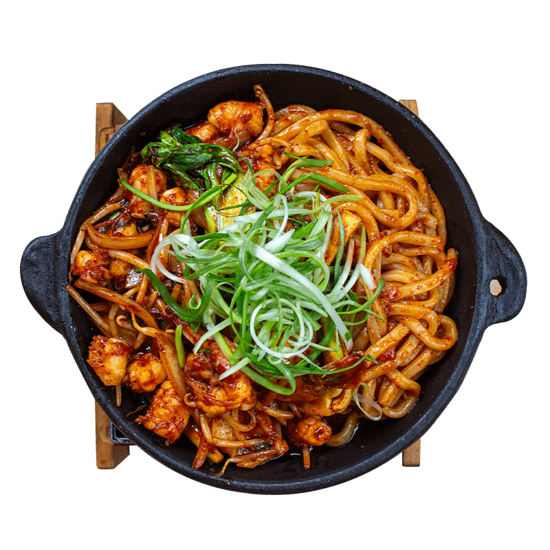 Stir-fried Mala Udon w/ Seafood